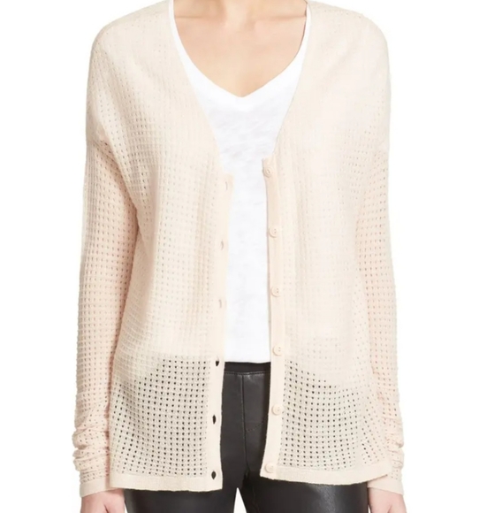 blush cashmere cardigan